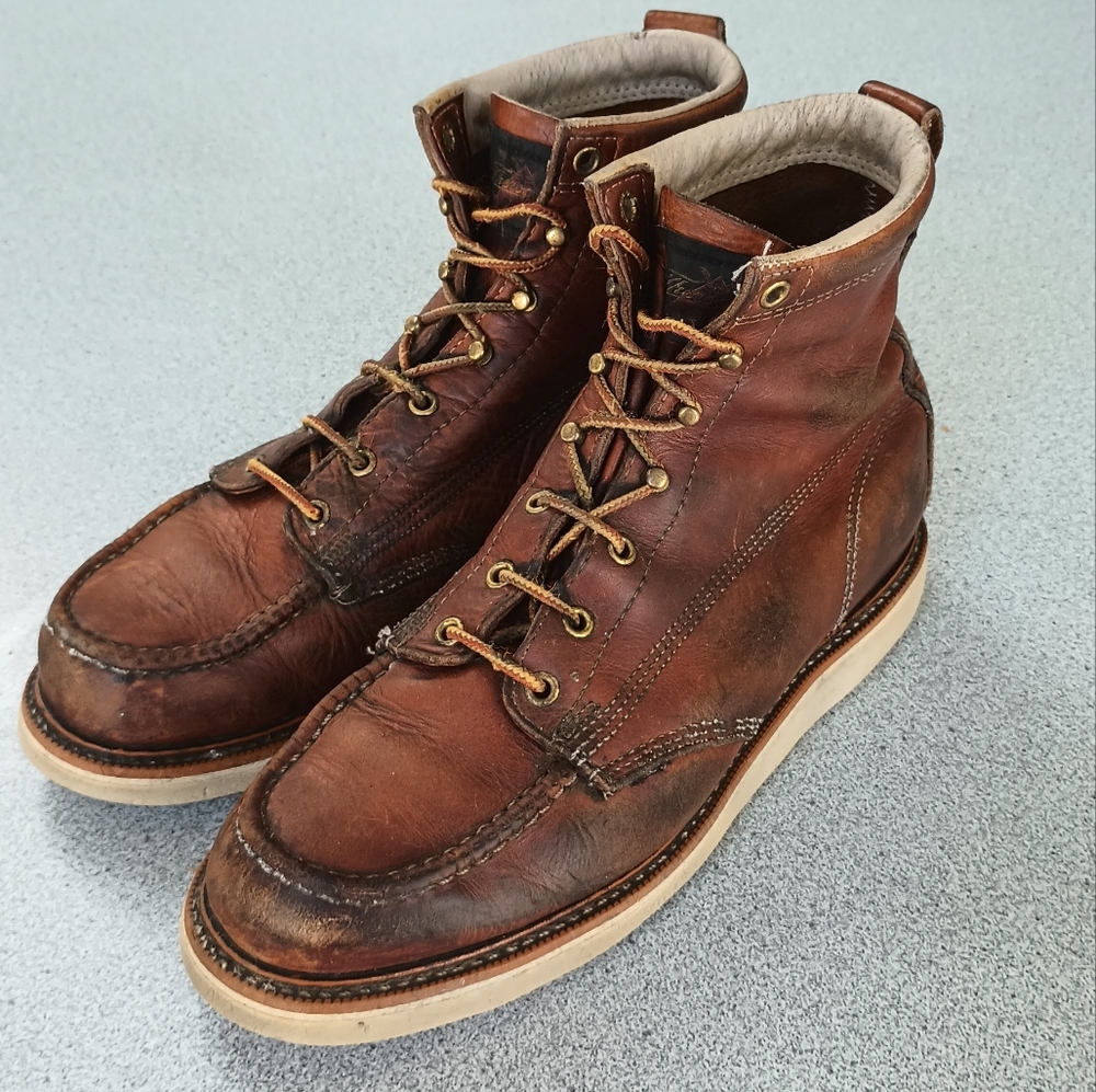 Thorogood 6" moc toe wedge sole work boot 814-4200 size 10D